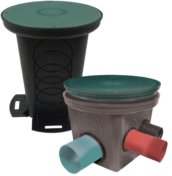 Distribution box for sewage treatment plants