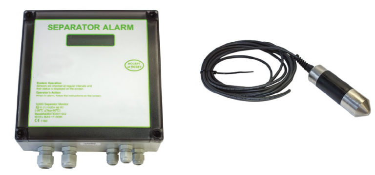 Oil separator alarm systems